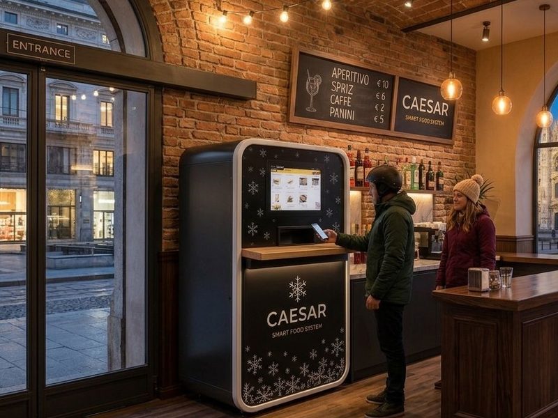 CAESAR® in un bar, accanto al bancone